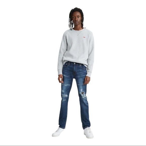 LEVI'S Men's 511 Slim Fit Jeans Distressed Ripped Size 32x32 - Picture 1 of 8